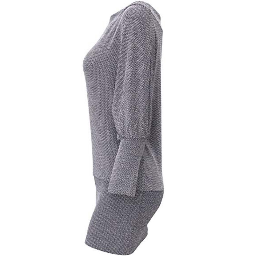 Glittering Light Batwing Sleeves Fitted Mini Dress - Picture 4 of 4